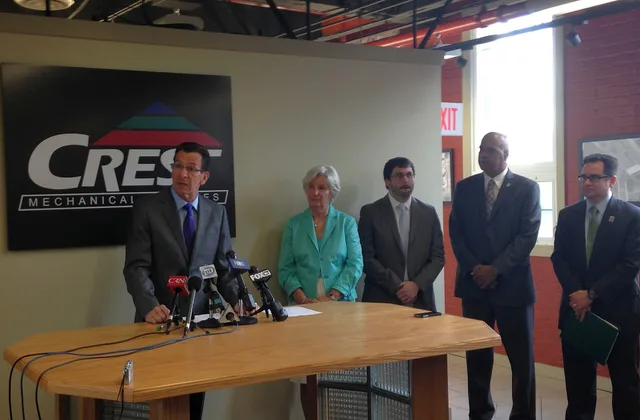 Friday, June 6, 2014 -- Governor Dannel P. Malloy held a news conference at Crest Mechanical Services in Hartford to release a report drafted by the Connecticut Department of Energy and Environmental Protection (DEEP) outlining the progress Connecticut has been making to systemically reduce emission. Press release distribution benchmark research: how to screen